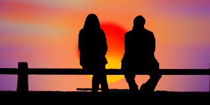 couple-together-sunset-talking